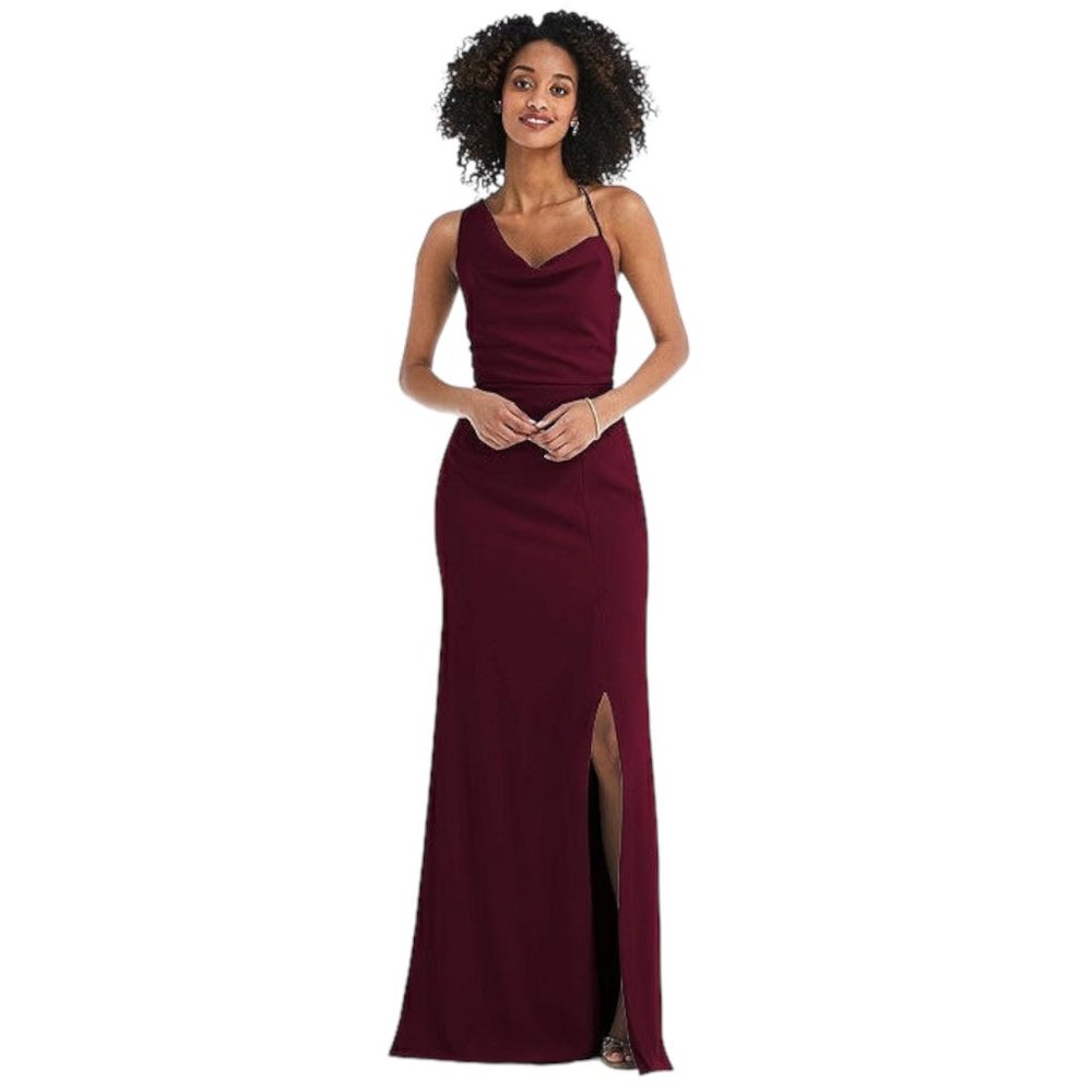 AFTER SIX 6849 Maxi Dress  Wedding Party Prom Sz 6  8 10 Cabernet NWT